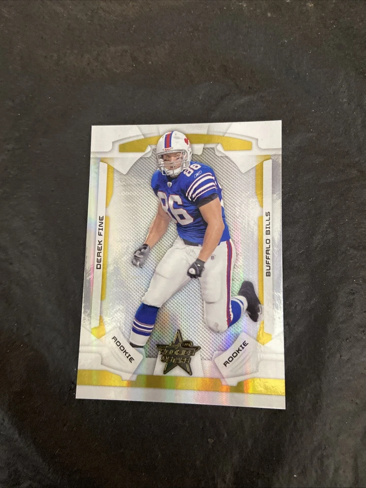Derek Fine 2008 Leaf R&S Gold Longevity Rookie #190 /49 Buffalo Bills  - Image 1 of 2