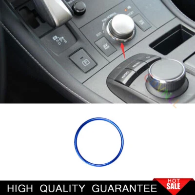 Para Lexus CT200h 2014-2017 Consola de acero azul Modo de conducción Botón Anillo Borde Foto 1 de 4