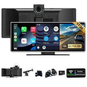 11.2" Autoradio Carplay Android Auto sans Fil Airplay 4K Caméra DVR BT AUX USB - Bild 1 von 7