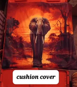 Elephant Design Cushion Cover - Picture 1 of 2