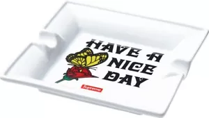 Supreme F/W 2015 Have A Nice Day Ashtray White Butterfly box logo DEADSTOCK - Picture 1 of 3