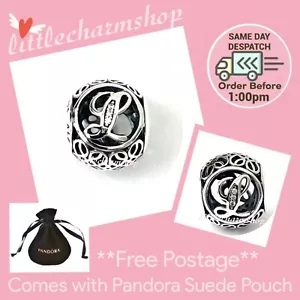 NEW Authentic Genuine PANDORA Vintage Letter L Openwork Charm - 791856CZ RETIRED - Picture 1 of 5