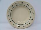 Woven Traditions Heritage Green By Longaberger Dinner Plate Weave Green Flowers