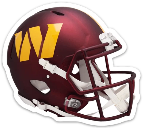 Washington Commanders Football Helmet w/ W Letter Logo Type Die-Cut MAGNET Cover