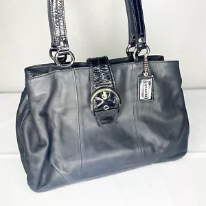 COACH SOHO BLACK CARRYALL SHOULDER BAG F19248 MSRP $378 - Picture 1 of 6