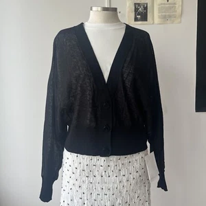Black Translucent Cardigan - Picture 1 of 6