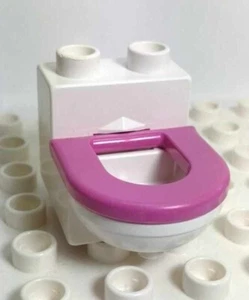 Lego Duplo WC con Sedile Rosa Mobili Bagno - Foto 1 di 5