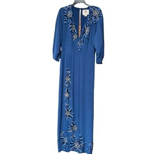 Figue Beaded Embroidered Maxi Occasion Formal Party Dress Size S Wedding Resort - Picture 1 of 9