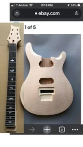 22fret guitar neck guitar body floyd rose locking nut DIY guitar kit 24.75inch - Picture 1 of 1