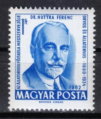 Hungría 1962 MNH Mi 1866 Ferenc Hutyra, profesor de patología, epidemiología ** Foto 1 de 2