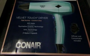 Conair Hair Dryer Velvet Touch Blue  - Picture 1 of 5