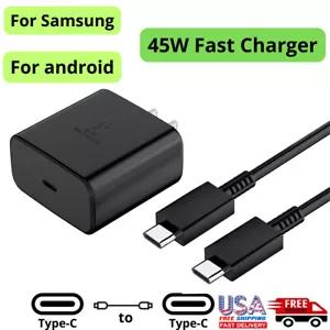๐45W Type USB C Fast Wall Charger+Cable For Samsung Galaxy S20 S21 S22 S23 - Picture 1 of 14