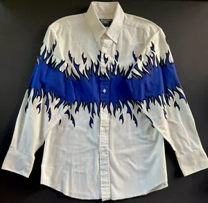Brooks & Dunn Flames Fire Western Button Up Hemd Herren Panhandle Slim 16 x 34 - Bild 1 von 8