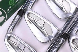 Ping S55 Irons / 4-PW / Blue Dot / Stiff Flex Ping CFS Shafts - Picture 1 of 7