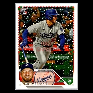 Michael Busch RC 2023 Topps Holiday Los Angeles Dodgers Rookie Card #H130 - Picture 1 of 2