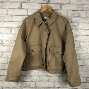 MADEWELL Women's Cropped Cargo Jacket Dark Oat XXL NO904 DEF - Picture 1 of 5