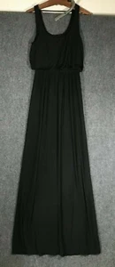 Damen kleines schwarzes bodenlanges Kleid Größe S dehnbar formell lässig süß hübsch - Bild 1 von 9