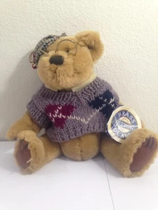 Coleccionable Vintage Latón Botón Oso Sherwood Con Gorra Gafas Y Suéter mcm - Imagen 1 de 12