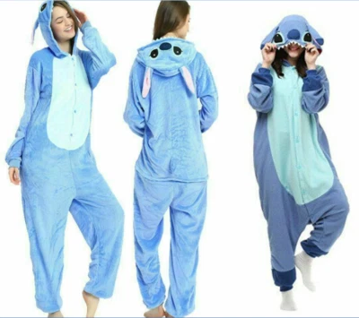 Unisex Adult Stitch Onesie881 Kigurumi Cosplay Costume Animal Sleepwear Pajamas - Image 1 of 4