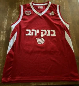 Basketball jersey Hapoel Jerusalem Israel Fiba BCL SZ XXL EUC Red - Picture 1 of 4