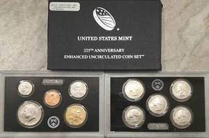 US MINT 225TH ANNIVERSARY ENHANCED UNCIRCULATED COIN SET - Picture 1 of 7