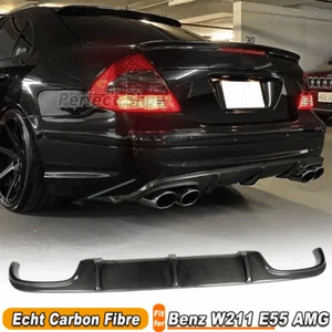 Für Mercedes E-Klasse W211 E55 AMG Carbon Heckdiffusor Heckschürze Stoßstange - Bild 1 von 11