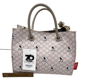 Snoopy 70th Anniversary 2Way Tote Bag White Shimamura Synthetic 24×18×12cm Gifts - Picture 1 of 10