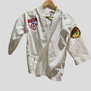 Pre-Owned ATA TAEKWONDO Florida Jacket Martial Arts w/ Patches White Size 0