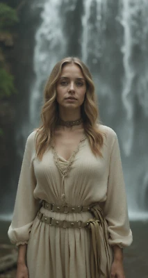 Women Ivory Fashion Tie Belt Silver Metal Rings Faux Suede Waistband Size S M - Image 1 of 4