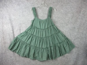 Entro Kleid Damen L passt Medium W38 grün Rüschen Stufen Tank Top Tencel gefüttert - Bild 1 von 10