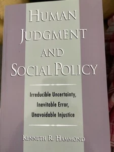 Human Judgment and Social Policy by Kenneth R. Hammond, Oxford, new, free ship - Picture 1 of 2