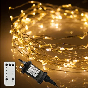 Christmas Lights, Warm White Fairy Lights, Remote, Timer, Dimmer, String Lights - Picture 1 of 31