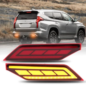 2pcs Rear Taillight Bumper Reflector Light For Mitsubishi Pajero Sport 2019-2023 - Picture 1 of 11