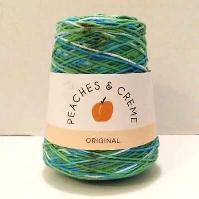 Peaches & Creme Cream 14 oz Cone 100% Cotton Yarn 4 ply Emerald Energy - Image 1 of 4