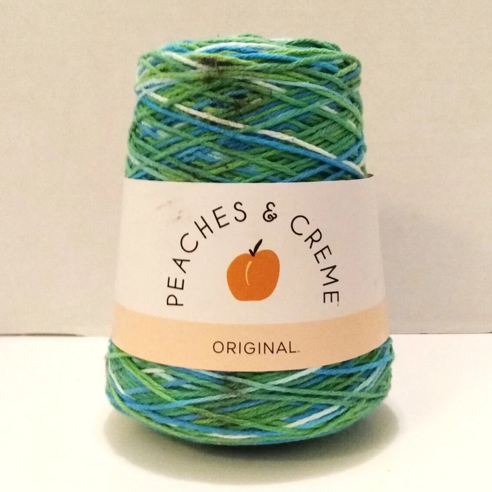 Peaches & Creme Cream 14 Oz Cone Yarn 100 Cotton 4 Ply Worsted Emerald Energy