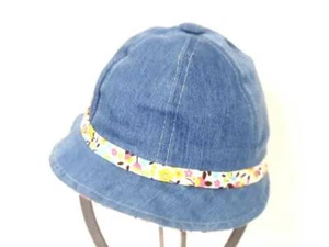 BABY JEANS HAT WITH EARRINGS - Picture 1 of 2