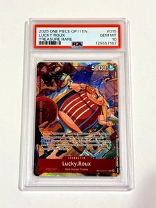 One Piece A Fist of Divine Speed - Lucky Rou Treasure lámina rara #OP09-016 PSA 10 - Imagen 1 de 3