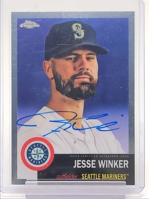 JESSE WINKER 2022 TOPPS CHROME PLATINUM AUTOGRAPH MARINERS AUTO Q4427 - Image 1 of 2