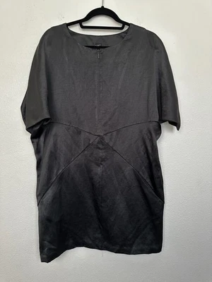 Zero Maria Cornejo драпировки Boxy платье атласный летучая мышь рукав охотник зеленый женщин 6 - Изображение 1 из 4