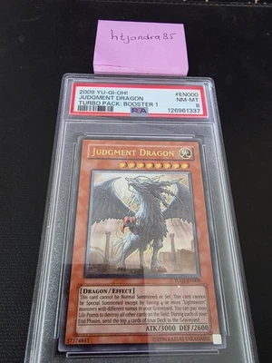 Yu-Gi-Oh Judgment Dragon TU01-EN000 Ultimate Rare PSA 8 - Image 1 of 3