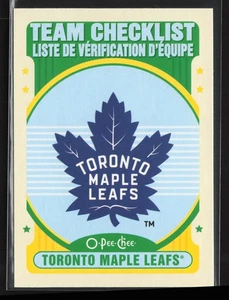 2021-22 O-Pee-Chee #577 Toronto Maple Leafs Retro Team Checklist - Picture 1 of 2