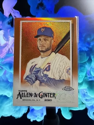 2020 Topps Allen & Ginter Chrome - Robinson Cano #195 refrator laranja /25 - Imagem 1 de 2