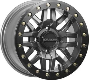 RACELINE A91G-47037-52 Ryno Beadlock Wheels Gunmetal 14x7 4/137 0230-1466 287078 - Picture 1 of 3