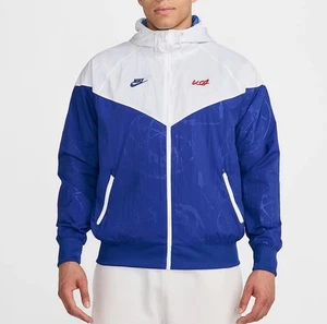 Nike USA Windrunner Breaking Woven Jacke weiß blau FD7664-100 Herren Größe Large - Bild 1 von 12