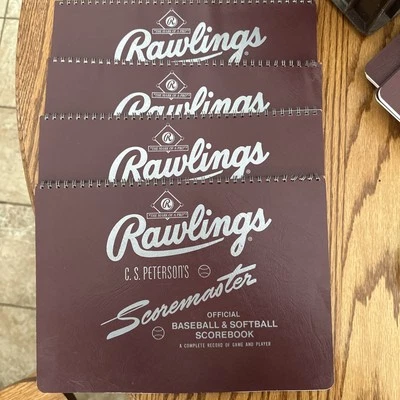 Lot of 4 New CS Peterson Scoremaster Official Baseball Softball Scorebooks