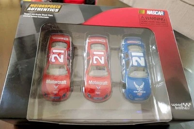 NASCAR 1:64 #21 Ken Schrader Little Debbie Air Force Motorcraft Ford Diecast Set - Image 1 of 3
