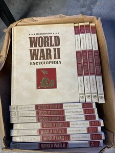 Illustrated World War 2 Encyclopedia FULL SET 24 Hardcover Book Volume WWII 1978 - Picture 1 of 24