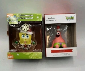 Bob Esponja Pantalones Cuadrados y Patricio Árbol de Navidad Adornos Sello Nickelodeon - Imagen 1 de 7