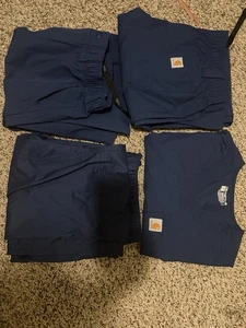 Carhartt Men’s Navy Blue Scrub Lot Size Small - Picture 1 of 9