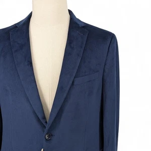 Alfani Men's Slim-Fit Solid Velvet Sport Coat Suit Blazer Jacket Blue 42 L - Picture 1 of 7